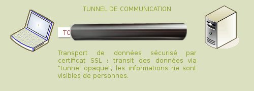 Transport de données sécurisé via un certificat SSL : opacité du canal de communication